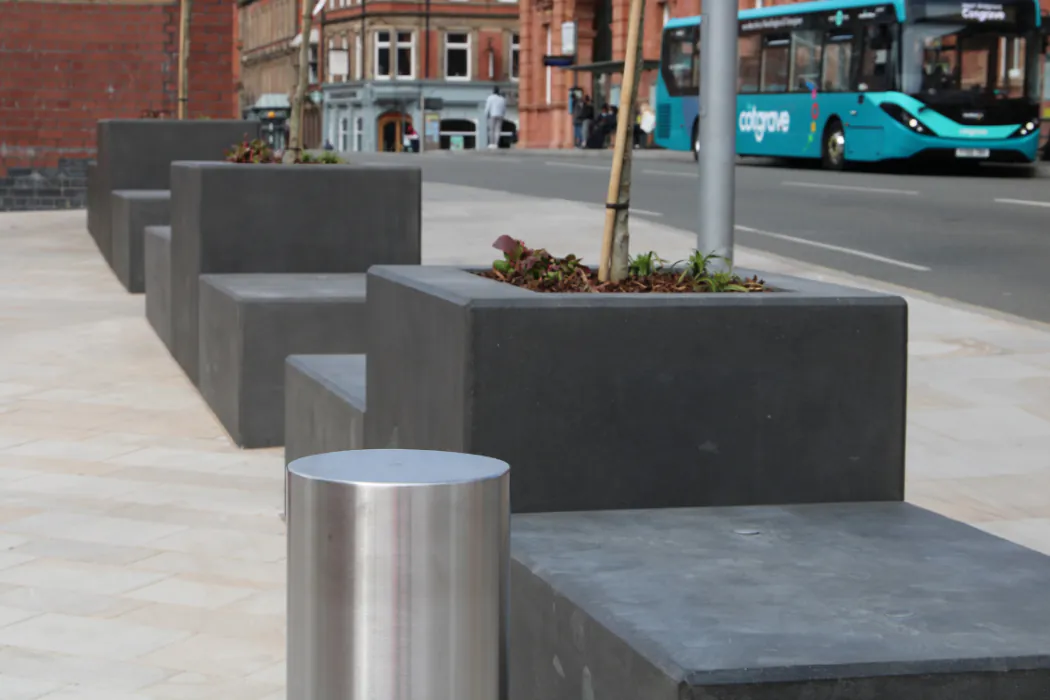 Unity Square, Nottingham PAS68 Seating and Planters