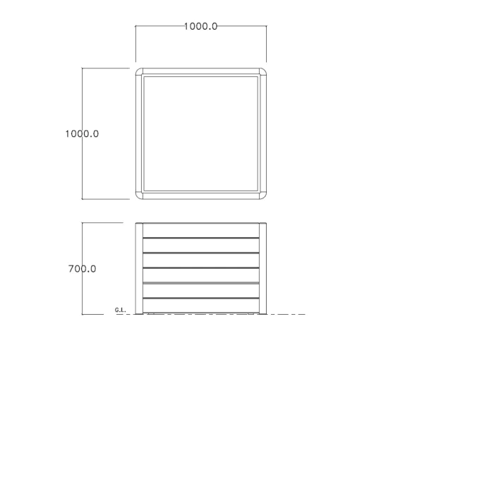 Toledo Timber Planter 1000 SQ - 2