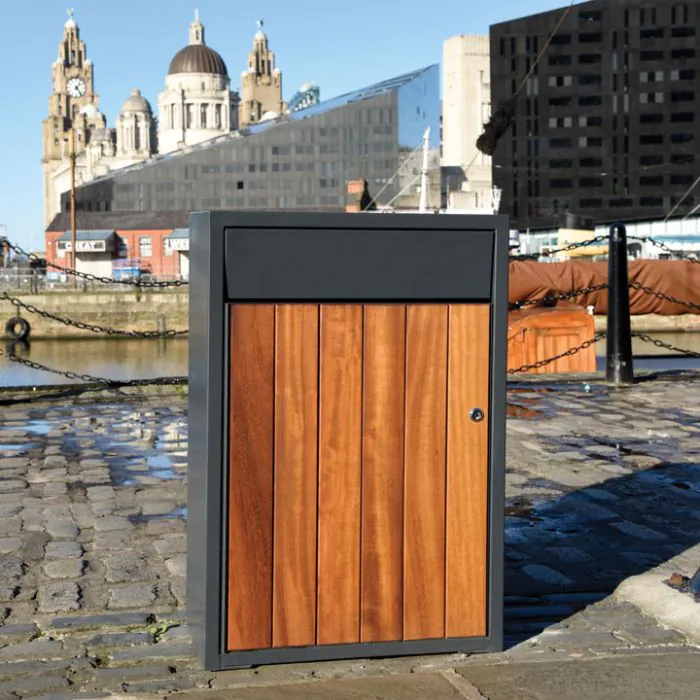 Westleigh Timber Slatted Litter Bin - 14