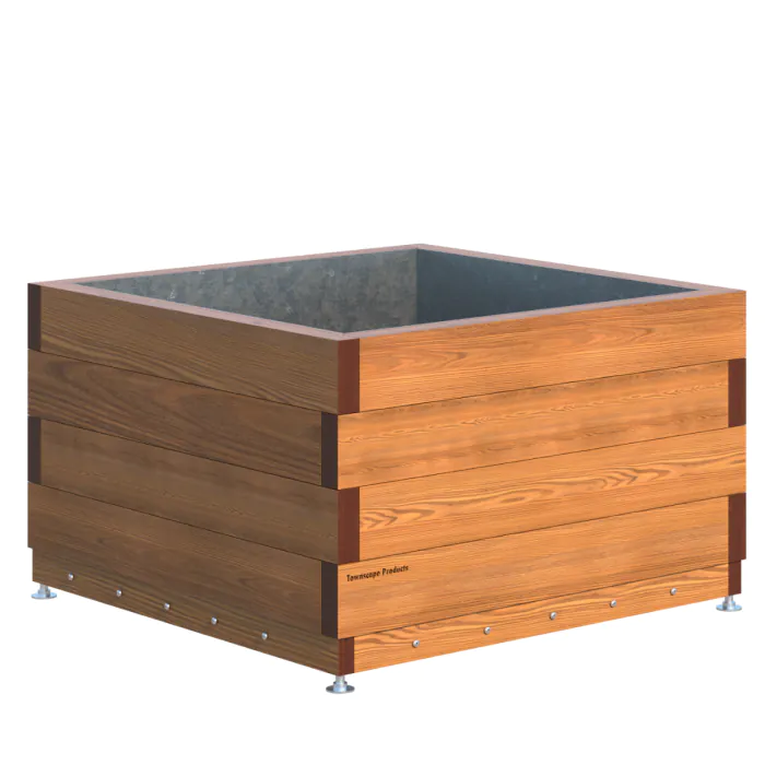 Gunwharf Timber Planter 1500 SQ - 1