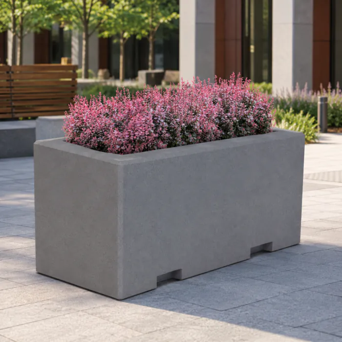 Concrete Planter Unity 1250x500x600 Complete With Fork Pockets - 0