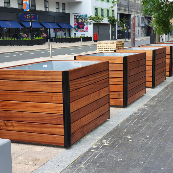 PAS 68 Timber Clad Security Planter CT40 Ultra Shallow - 3