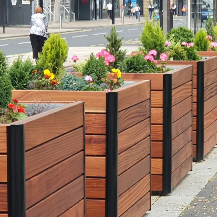 PAS 68 Timber Clad Security Planter CT50 Ultra Shallow - 1