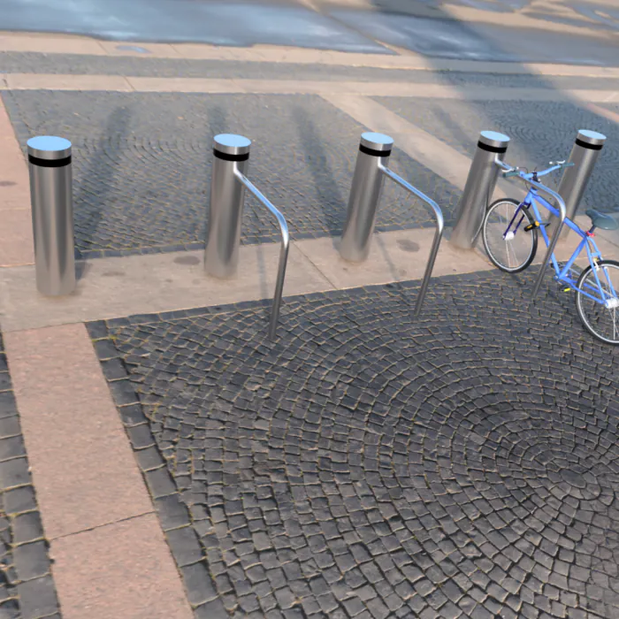 Single Sheffield Cycle Rack to fit 273mm CT Bollard - 1