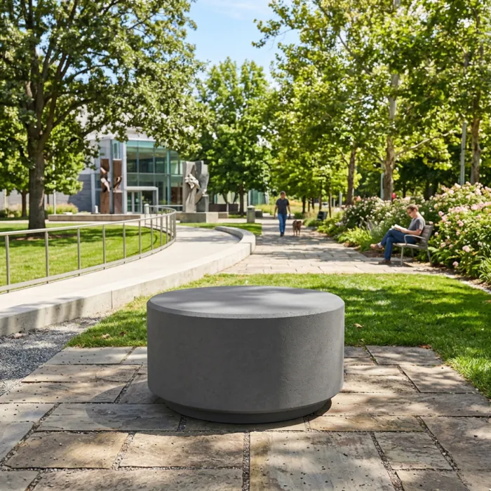 Concrete Bench Warwick Major 470 x 900mm (Dia)                            
