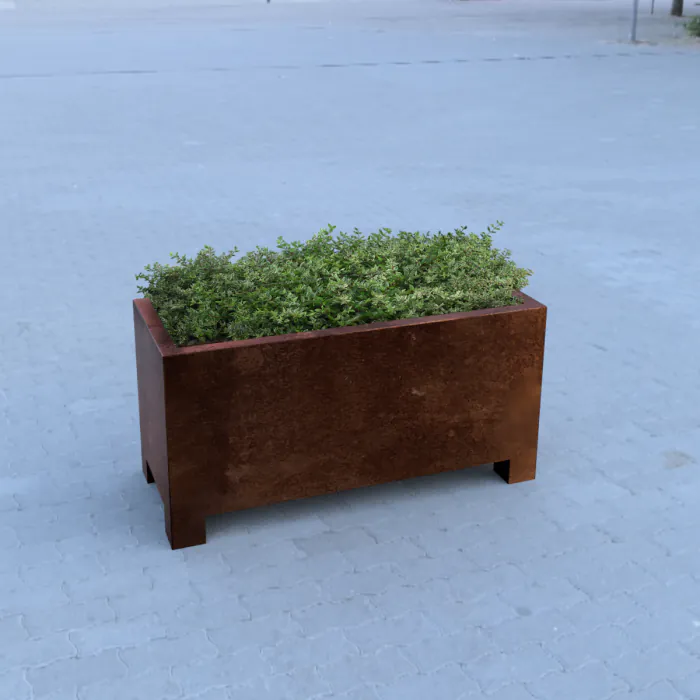 CORTEN Standard Raised Planter 600mm High - 1