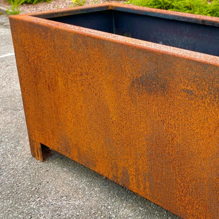 CORTEN Standard Raised Planter 600mm High - 2
