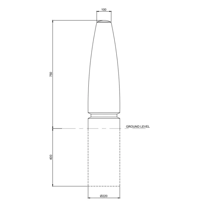Alton Concrete Bollard - 2