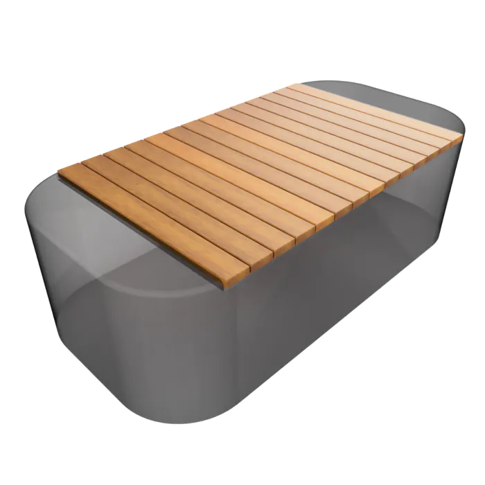 PAS 68 Stadium Counter Terror Concrete Block 2000mm Shallow Mount - 1