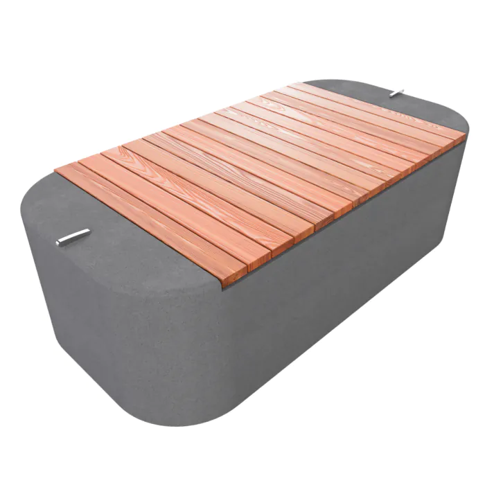 PAS 68 Stadium Counter Terror Concrete Block 2000mm Shallow Mount - 2