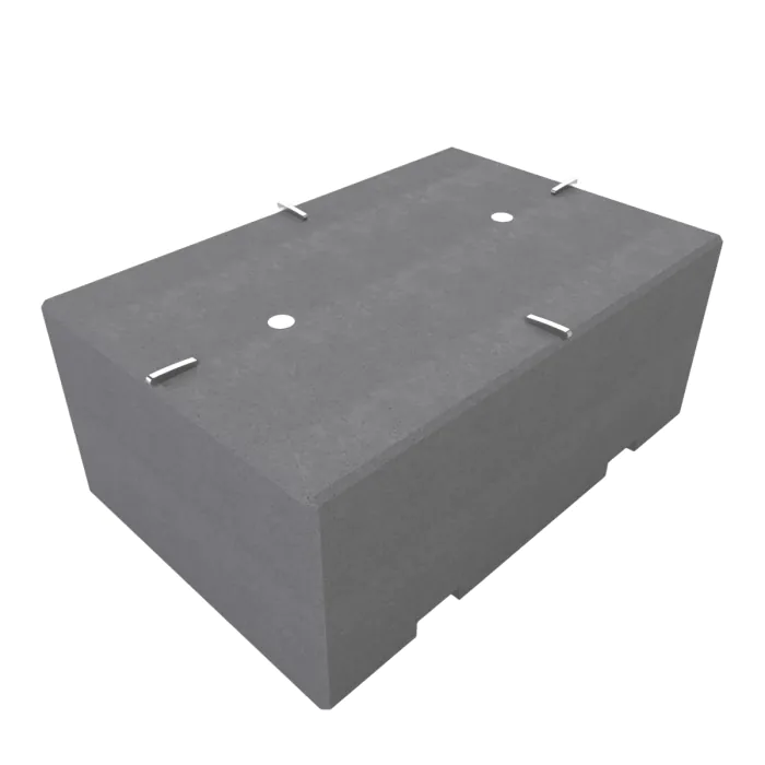   PAS 68 Counter Terror Concrete Block 1500mm with Forklift Pockets 
                          