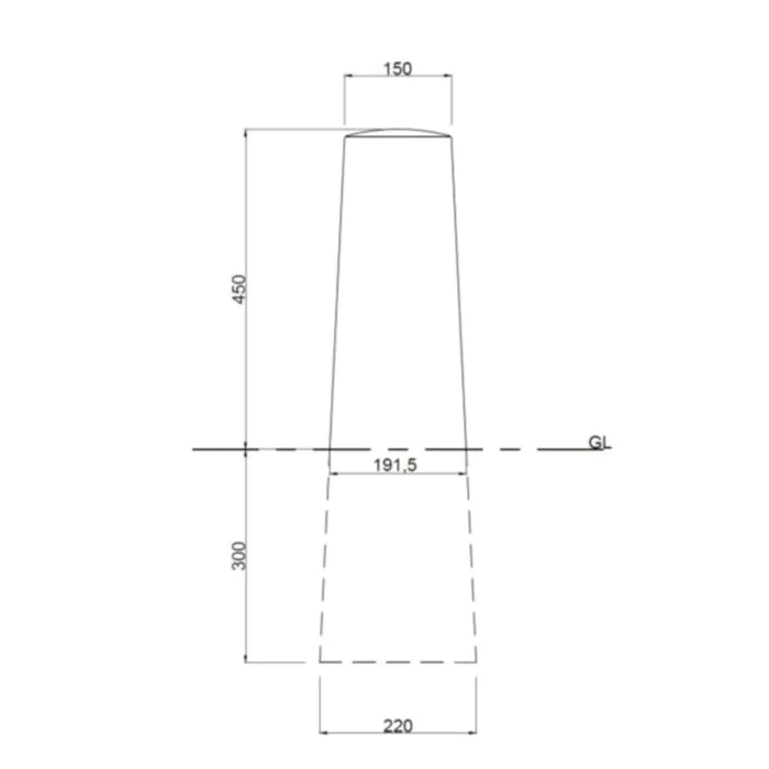 Linby Concrete Bollard - 2