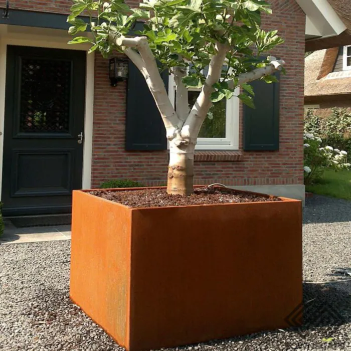 CORTEN Premium Flat Bottom Planter 600mm - 1