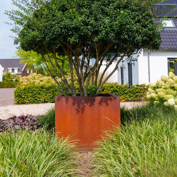CORTEN Premium Flat Bottom Planter 600mm - 2