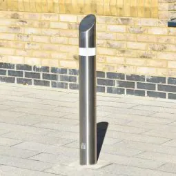 Mitred Top Sheffield Stainless Steel Bollard and EV Charger Protector