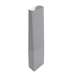 Camden standard polymer bollard in grey, 245mmx140mm, front view, Townscape Products Camden standard polymer bollard in grey, 245mmx140mm, front view, Townscape Products