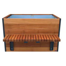 HVM Toledo PAS 68 Timber Planter – CT USM with Seating 40 mph
