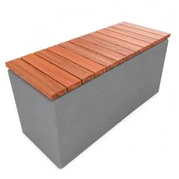Concrete Bench Unity 1250 with timber seat slats                       