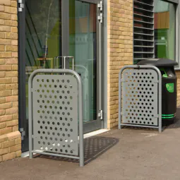 Door Barrier with Perforated Infill Panel
